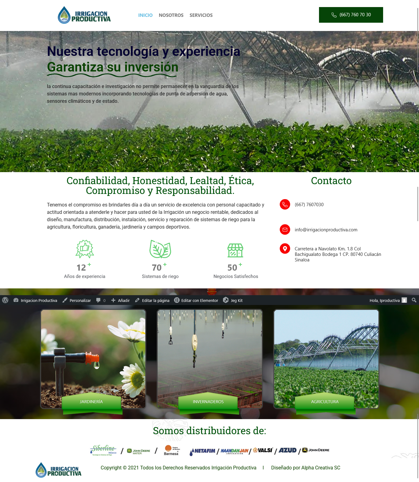 irrigación productiva